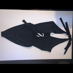 Black one piece bathing suit